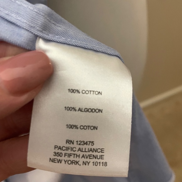 JNY Blue button down blouse - Picture 5 of 6